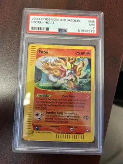2003 Pokemon Aquapolis Entei Holo #H8/H32 PSA 7 - Image 1