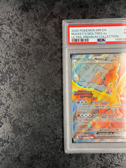 2025 POKEMON DRI ROCKET'S MOLTRES EX ULTRA-PREMIUM COLLECTION #208 STAMPED PSA 9 - Image 3