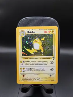2000 Pokemon Raichu 16/130 Base Set 2 Holo Rare NM - Image 1