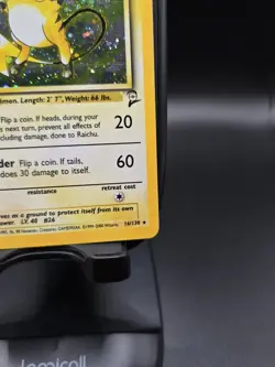 2000 Pokemon Raichu 16/130 Base Set 2 Holo Rare NM - Image 5