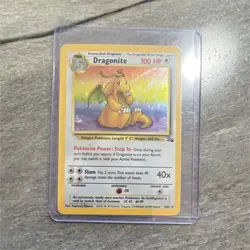 Pokemon Dragonite 4/62 Fossil Holo Rare 100 HP Stage 2 Unlimited English 1999 - Image 1