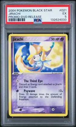 2004 POKEMON BLACK STAR PROMO DVD RELEASE #021 JIRACHI PSA 5 - Image 1