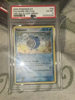 2004 Pokemon Ex Poliwhirl Rev Foil Fire Red& Leaf Green #46 EX-MT PSA 6 - Image 1