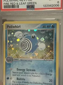 2004 Pokemon Ex Poliwhirl Rev Foil Fire Red& Leaf Green #46 EX-MT PSA 6 - Image 3