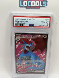 2025 POKEMON JTG EN-JOURNEY TOGETHER ULTRA RARE #177 SALAMENCE EX PSA 10 - Image 1
