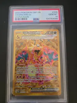 Pokemon TCG Charizard EX 228/197 Obsidian Flames Hyper Rare Gold GEM MINT PSA 10 - Image 1