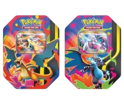 Pokemon TCG Mega Charizard X & Y EX Tins Sealed - Set of 2 IN HAND - Image 1