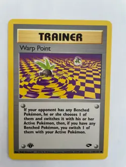 POKEMON WARP POINT 126/132 1ST EDITION TRAINER GYM CHALLENGE NM NEAR MINT - Image 1