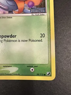 Gloom 58/115 Unseen Forces STAMPED Reverse Holo NM Pokemon - Image 5