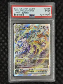 2023 Pokemon Crown Zenith Mewtwo VSTAR #GG44/GG70 PSA 9 - Image 1