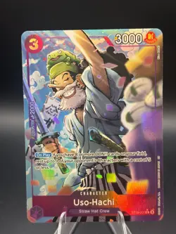 Bandai One Piece CCG Uso-Hachi Alternate Art Foil ST18-001 3000 Power Card - Image 1