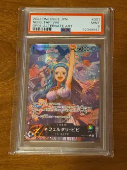 PSA 9 MINT 2023 One Piece JPN Nefeltari Vivi OP04-001 L - Image 1