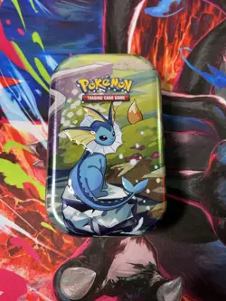 Pokemon TCG Vaporeon Tin with Coin and art card - no packs - Image 1