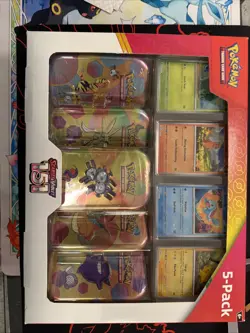 Pokemon Scarlet & Violet - 151 Costco Bundle (5-Pack) Mini Tins w/ 4 Promo Cards - Image 4