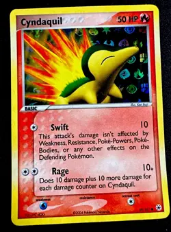 Cyndaquil 59/101 MP Hidden Legends Reverse Holo Vintage Pokemon Card - Image 1