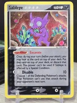 Pokemon Card TCG Sableye 10/100 Crystal Guardians 2006 Rare Holo Foil Vintage - Image 5