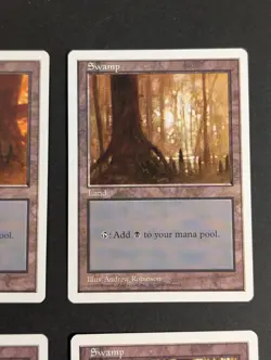 MTG Card - 4x Swamp (All 4 Art) - Core Set Fifth (5th) Edition NM, Vintage Magic - Image 5