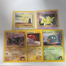 ✨ Old Vintage Pokemon TCG Gym Challenge Card Lot 5x ✨ - Image 1