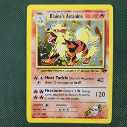 WHOLE SWIRL 🌀💫 LP Blaine’s Arcanine 1/132 Gym Challenge Holo 2000 Pokemon Card - Image 2