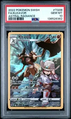 Pokemon TCG Kleavor Holo Rare Card Astral Radiance, TG08/TG30 Psa 10 - Image 1
