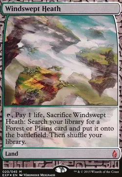 Lande venteuse FOIL PREMIUM Windswept Heath Zendikar Expeditions Magic Mtg - Image 1