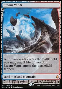 Cheminees a vapeur PREMIUM / FOIL - Steam Vents - Zendikar Expeditions Magic Mtg - Image 1