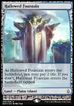 Fontaine Sacree PREMIUM / FOIL Hallowed Fountain Zendikar Expeditions Magic Mtg - Image 1