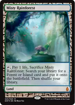 Foret pluviale embrumee FOIL - Misty Rainforest Zendikar - Expeditions Magic Mtg - Image 1