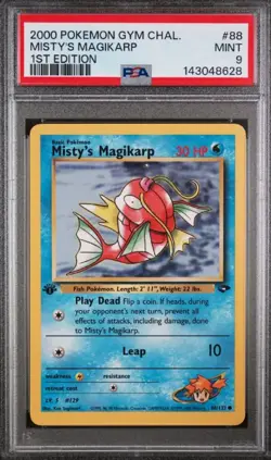 PSA 9 2000 Pokemon 1 St Edition Misty's Magikarp Gym Challenge - Image 1