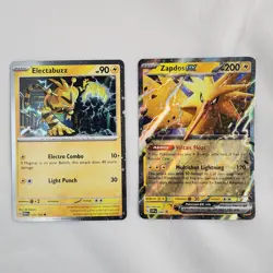 Electabuzz 125/165 Cosmos Holo + Zapdos ex SVP 049 NM SV 151 Promo Pokemon Set - Image 1