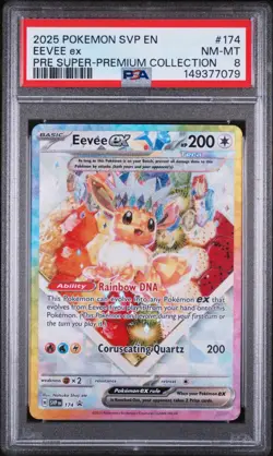 EEVEE EX 174 BLACK STAR PROMO SPC 2025 POKEMON SVP PRISMATIC SUPER PREMIUM PSA 8 - Image 1