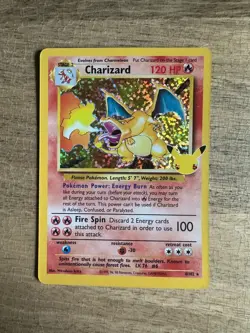 Pokemon TCG Charizard 4/102 Base Set Holo Rare HP - Image 1