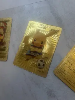 Three Gold Pokemon Cards Pikachu - Image 2