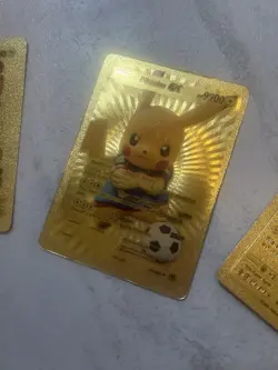 Three Gold Pokemon Cards Pikachu - Image 3
