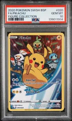 PSA 10 PIKACHU PROMO FIGURE COLLECT. SWSH020 POKEMON MJ - Image 1