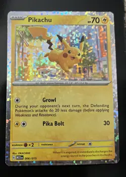 Pikachu 006/015 Confetti Holo Rare McDonald's 2023 Promo Pokemon TCG - Image 1