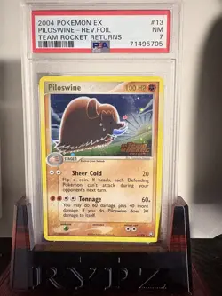 Piloswine Reverse Holo Team Rocket Returns #13 2004 Pokemon Psa 7 - Image 1