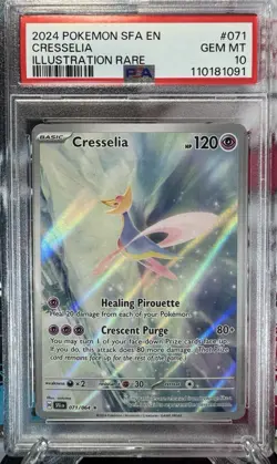 Cresselia 071/064 PSA 10 Shrouded Fable Illustration Rare Pokemon TCG - Image 1