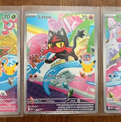 Pokemon First Partner Illustration Collection Series 1 Alolan Starters Promo Set - Image 3