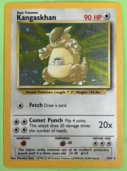 Pokemon TCG KANGASKHAN NO SET SYMBOL 21/64 HOLO RARE JUNGLE NEAR MINT - Image 1