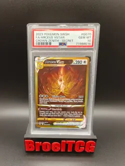 Pokemon TCG Arceus VSTAR Crown Zenith GG70/GG70 Secret Rare PSA 10 - Image 1