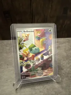 Pokemon TCG Bulbasaur Holo Card 143/142 Stellar Crown Illustration Rare Holo NM - Image 1