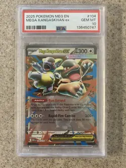 PSA 10 - Mega Kangaskhan ex 104/132 Double Rare Pokemon Mega Evolution Base Set - Image 1