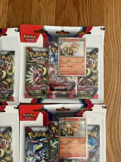 Pokemon TCG - Scarlet and Violet Pack Boosters Arcanine Promo Sealed 4 count - Image 2