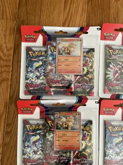 Pokemon TCG - Scarlet and Violet Pack Boosters Arcanine Promo Sealed 4 count - Image 3