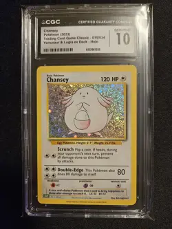 Chansey TCG Classic 015/034 Holo CGC 10 Classic Collection English Pokemon TCG - Image 1