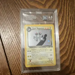 Pokemon Dark Magneton 11/82 Team Rocket Holo Rare TAG 6.5 2000 Unlimited - Image 1