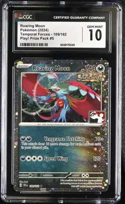 2024 POKEMON PLAY! POKEMON PRIZE PACK: SER 5 HOLO #109 ROARING MOON CGC 10 - Image 1