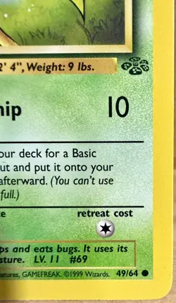 Bellsprout 49/64 Jungle Set 1st Edition 1999 Vintage Pokemon TCG - Image 4