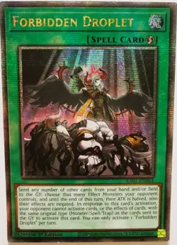 QCR Forbidden Droplet RA01-EN064 QUARTER CENTURY SECRET RARE 1ST EDITION YuGiOh - Image 1